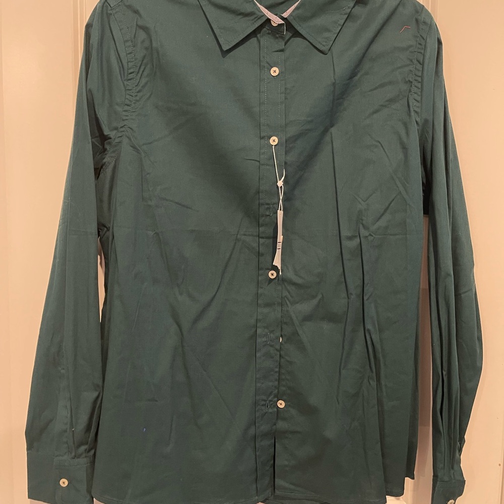 Dark Green Button-Up Shirt